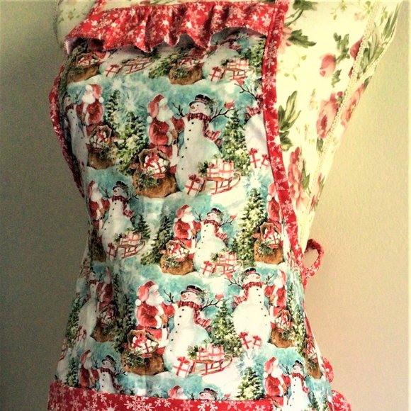 HOLIDAY Aprons CHRISTMAS Aprons Colorful Apron for Women Kitchen Apron Bib Apron - Picture 3 of 3